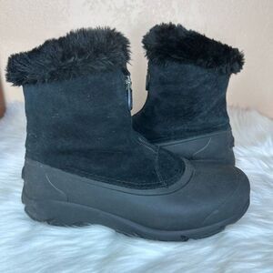 SOREL Snow Angel Suede Fur Lined Zip Boots Thinsulate Size 8